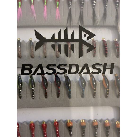 NEW BASSDASH Fly Fishing Flies Kit Assortment Trout Bass Fishing W/Box, 36 Pack - Picture 3 of 11